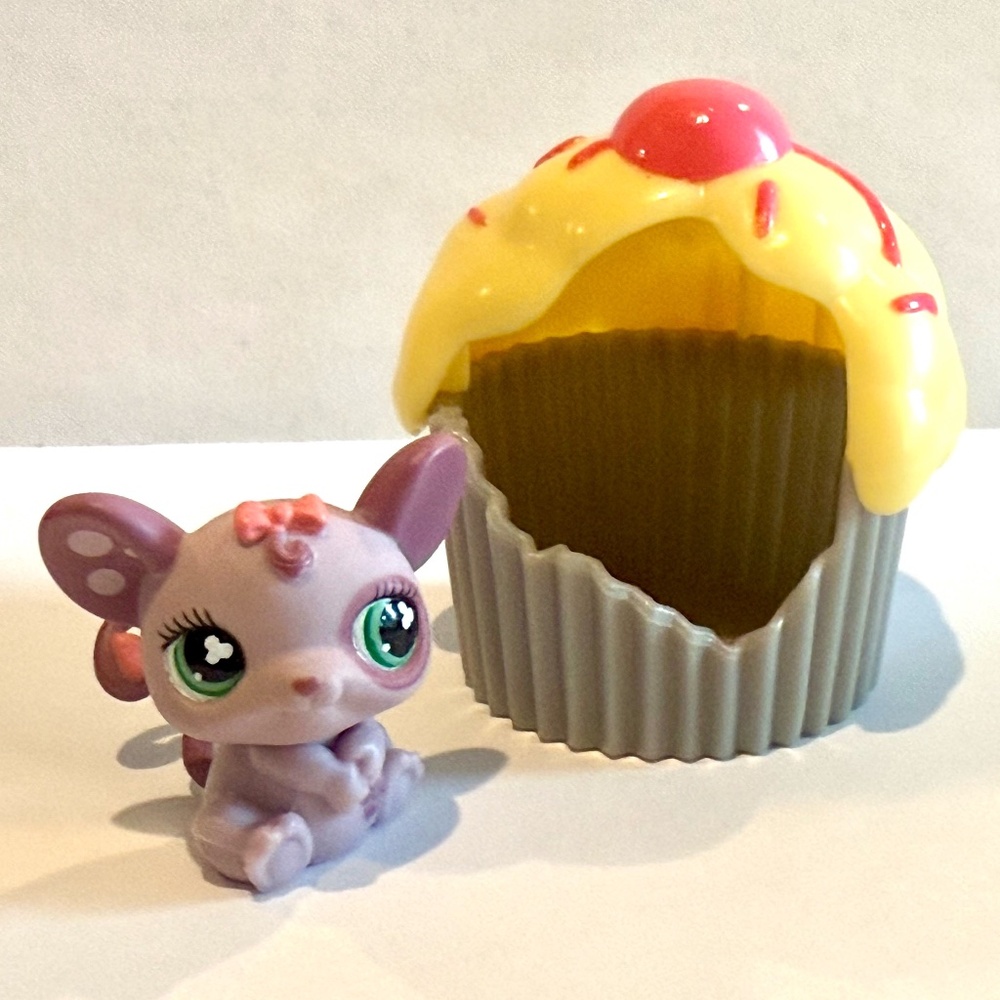 Littlest Pet Shop LPS 464 Rat Mouse Purple Portable Pets ~ AUTHENTIC